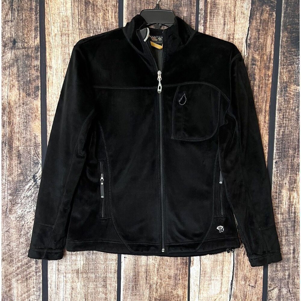 Mountain Hardwear Windstopper Core Jacket Large Black Long Sleeve Full Zip